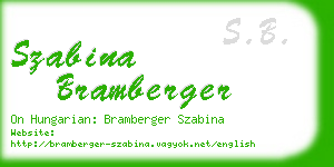 szabina bramberger business card